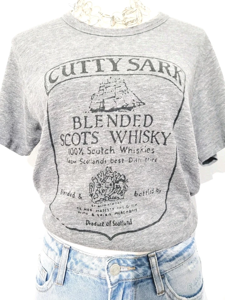 Cutty Sark смешанный шотландский виски футболка взрослый размер большой серый альтернативная земля  - Изображение 3 из 4