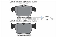 BremsbeläGe Audi A3 Limousine (8YS, 8YM) 35 Tfsi Bj. 08/20 Kw 110 PS 150 - Pagid