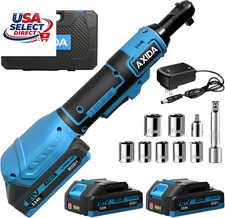 38 Electric Ratchet Wrench 66ft-lbs Cordless With 2 Batteries Charger
