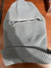 Vintage Knit Ski Mask Balaclava GRAY Snow Hat Robber Unisex