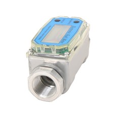 Digital Turbine Flow Meter 1", Flow Rate of 2.6-26 GPM, LCD Digital Display