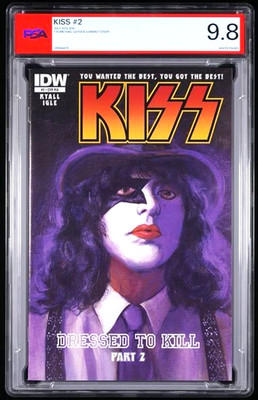 2012 IDW KISS #2 1:10 Variant Cover Paul Stanley PSA 9.8 NM/M