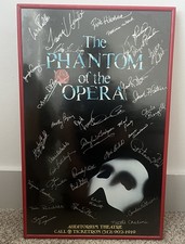 Vintage 90s PHANTOM OF THE OPERA National Tour Cast Signed Poster Framed Chicago