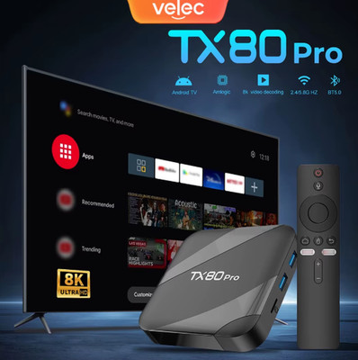 Velec TX80 Pro Android 16 Smart TV Box 16+256GB 8K Video Decoding