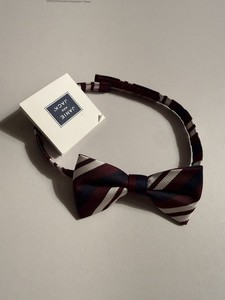New Toddler Boys Janie & Jack Striped Neck Bow Tie Sz- 2-5