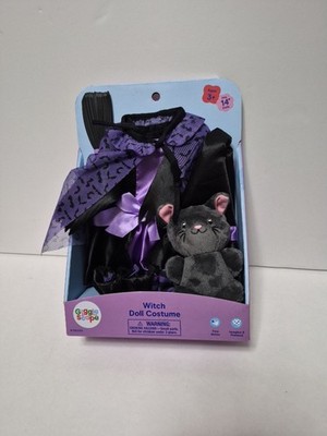 Giggle Scape 14in Witch Doll Costume Fashion Outfit with Cat Halloween 8 Pieces