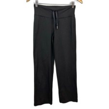 Lululemon Black Drawstring Yoga Pants With One Zipper Butt Pocket Athleisure