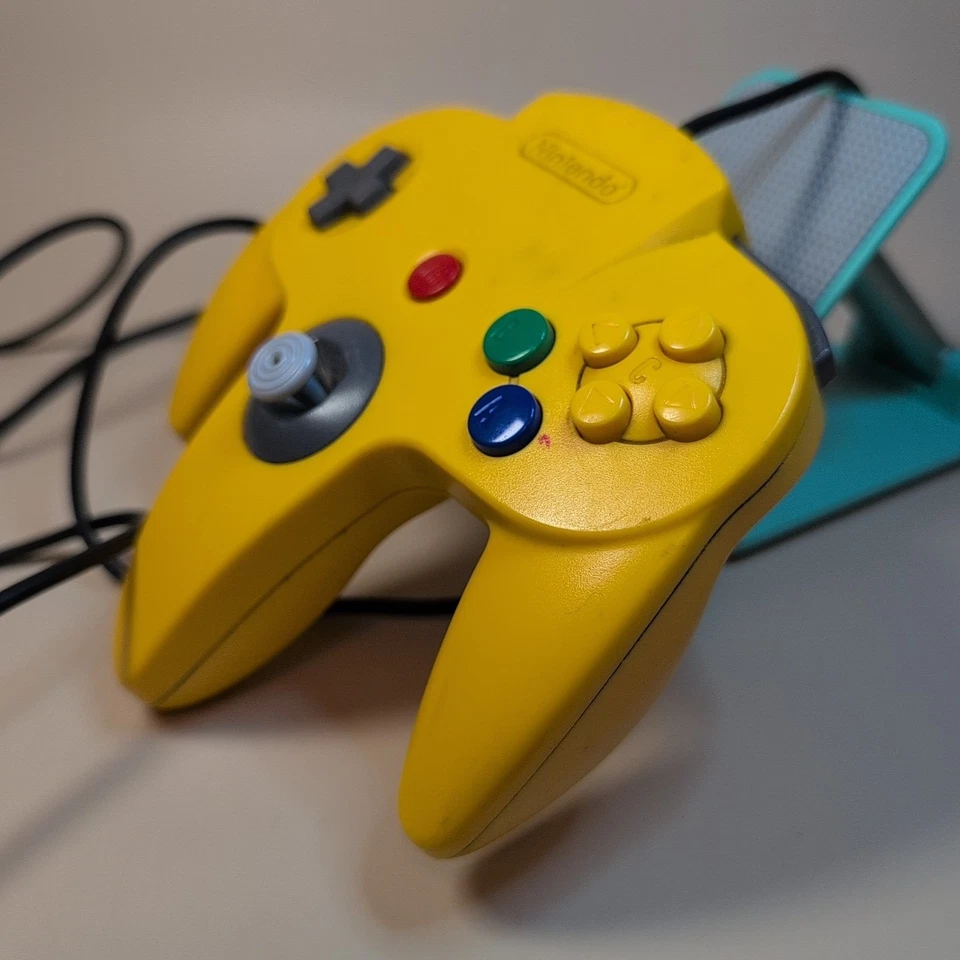 Mando Original Nintendo 64 N64 NUS-005 Amarillo Auténtico Foto 3 de 4