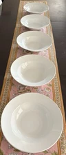 Extra Large White Pasta Bowls (5 total pieces)