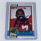 1990 Topps Rodney Hampton Autographed Football Card New York Giants RC #48