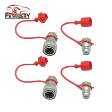 Style 1/2" Hydraulic Coupler Quick Connect Coupling 2Sets Ball Pioneer