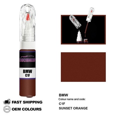 FÜR BMW SUNSET ORANGE C1F Touch Up Lackstift Pinsel Fix Kit Kratzer Chip Set