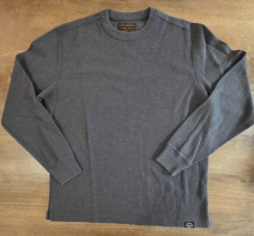 Filson, Filson Waffle Knit Thermal Crewneck Shirt Gray Men's Size L Cotton Blend