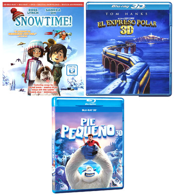 Christmas Holiday Movies on Blu-ray 3D-The Polar Express/ Snowtime & SmallFoot