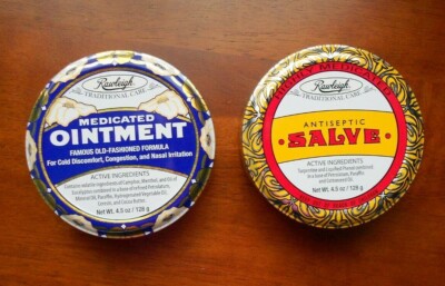 Rawleigh Antiseptic Salve   &  Medicated Ointment Set 4.5 oz. each 