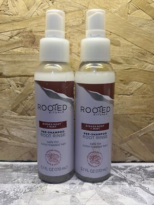 Rooted Rituals Ginger Root + Mint Pre-Shampoo Root Rinse 5.7 fl oz  (2 PACK)