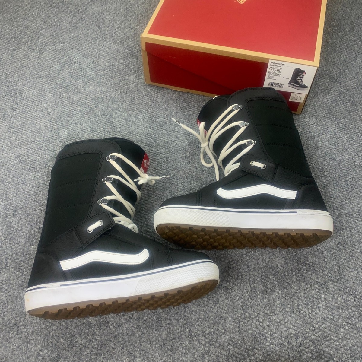 Vans Hi-Standard OG Snowboard Boots Mens 11.5 Black Lace Up