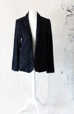 Majestic Filatures Blazer Flocked Fleece Blazer Size 1 (uk 8) Black Outnet