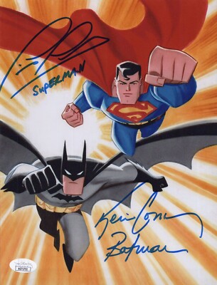 KEVIN CONROY & TIM DALY Signed BATMAN & SUPERMAN ANIMATED 8x10