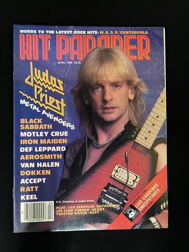 Hit Parader Magazine April 1986 Judas Priest Black Sabbath Motley Crue Van Halen