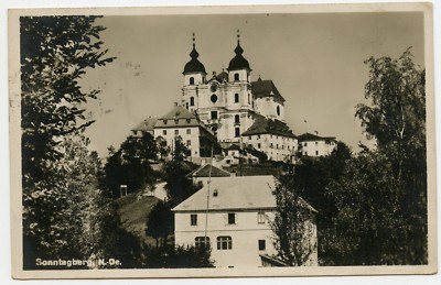 Sonntagberg Catholic pilgrimage center  Austria Vintage Photo Postcard 1929