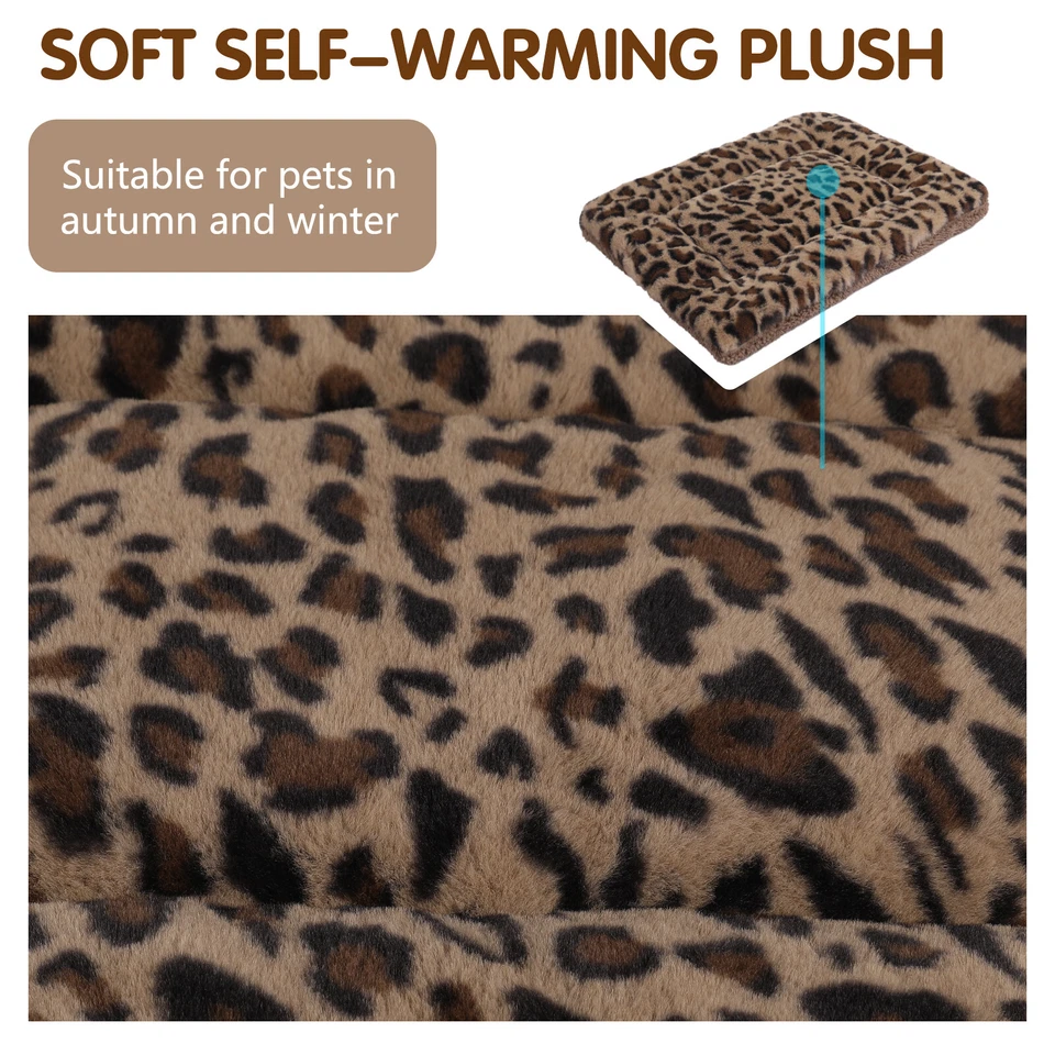 Cojín de cama de felpa para mascotas perros gatos manta alfombra cachorro perrera nido reversible lavable Foto 3 de 4