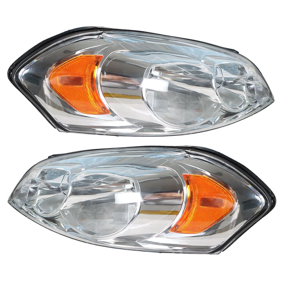 For 2006-11 12 13 Chevy Impala/14-16 Impala Limited Left+Right Chrome Headlights Foto 4 de 4