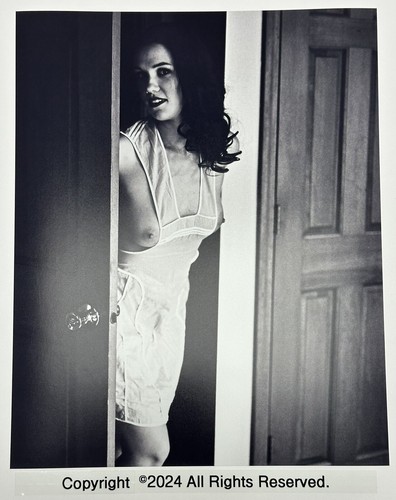 Fine Art Nude Photo 8x10 B&W Naked Female Model Art Photograph Black