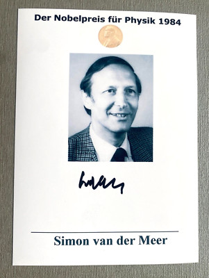 SIMON VAN DER MEER ( 2011) Nobelpreis Physik 1984 signed Foto 10x15 Autogramm
