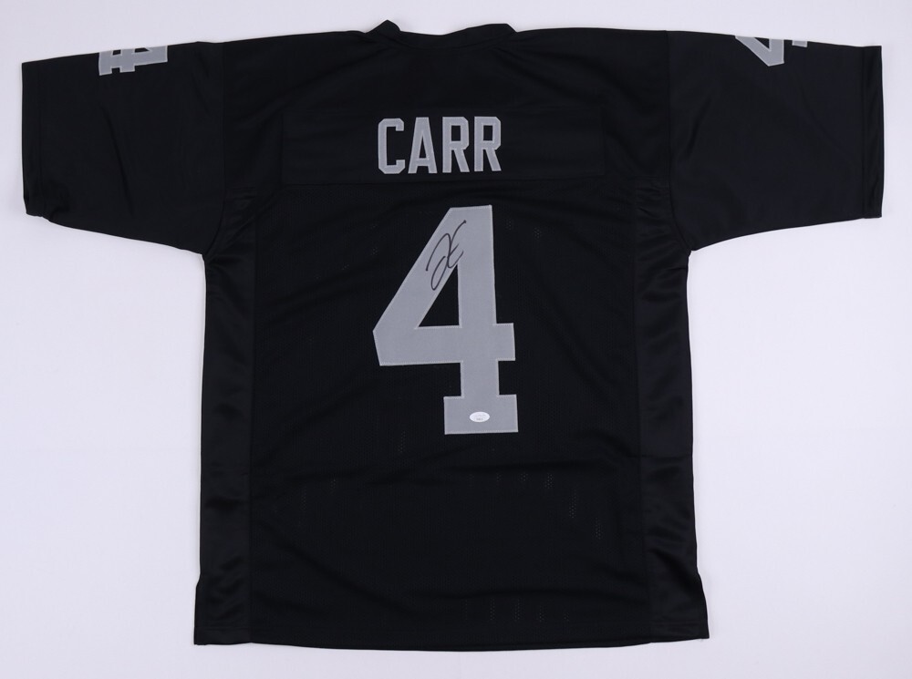 Derek Carr Autographed Signed Oakland Raiders Black Jersey (JSA COA) 3xPro Bowl Quarterback 