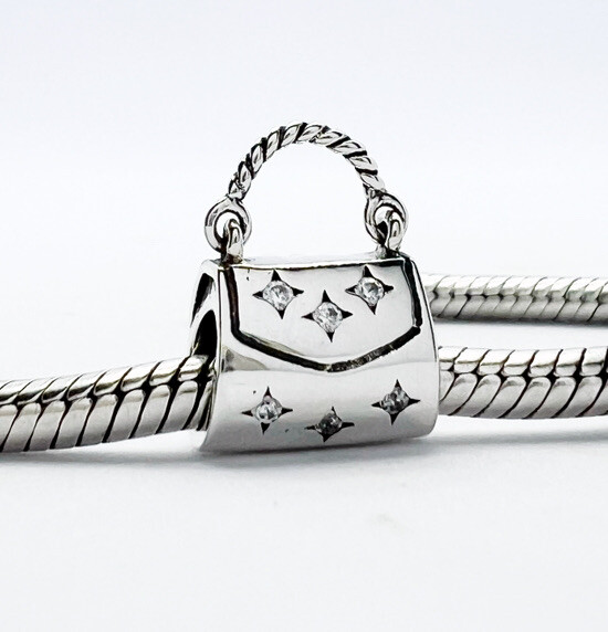 925 Sterling Silver Handbag Charm Bead for Fashion Bags & Shopping-image