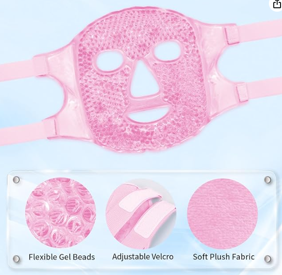 Ice Face Mask for Dark Circles & Puffiness - Hot & Cold Compress Therapy