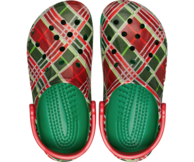 Crocs Baya Holiday Plaid Clogs Christmas Red Green Comfort  display picture 1