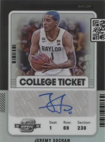 2022-23 Panini Chronicles Draft Picks - Jeremy Sochan #CO-JSO