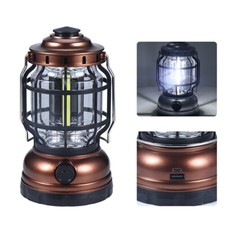 Vintage Retro Outdoor Camping Light LED Lamp USB Charge Lantern Tent Dimming