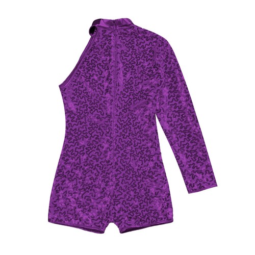 DE Gymnastikanzug Kinder Mädchen Glänzende Turnanzug Trikot Langarm Jumpsuit - 第 46/56 張圖片