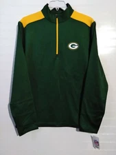 Men's Small Green Bay Packers Football NFL TEAM APPAREL 1/4 Zip Pullover New! 