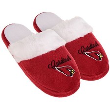Arizona Cardinals Womens Colorblock Fur Slide Slippers NFL New Style