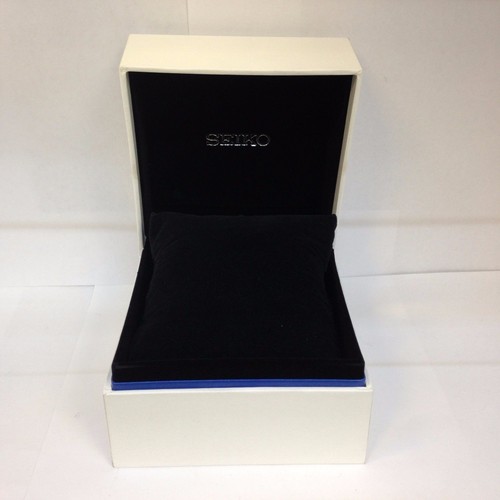 New SEIKO Authentic White Empty Watch Box Jewelry Storage Case - Afbeelding 1 van 4