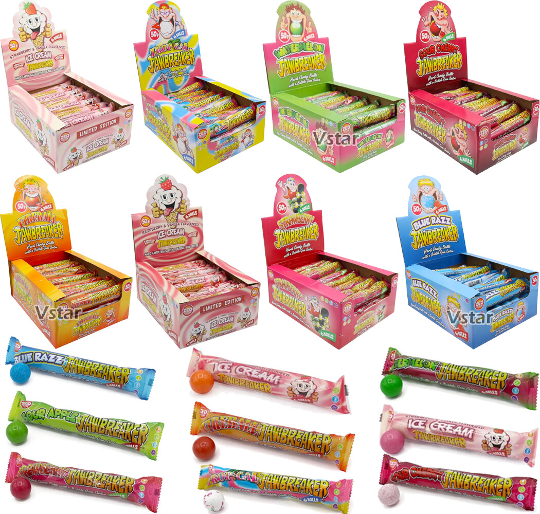 Zed Candy Jawbreaker 6 Ball Pack 49.5g Bubblegum Gumballs