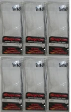 6 PAIRS Snap-On CREW Socks Men's WHITE LARGE ~ FREE SHIPPING ~ MADE IN USA *NEW*