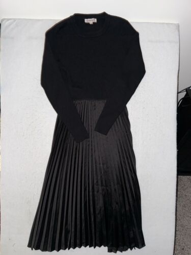 Nanette Lepore Stretch Long Sleeve Sweater Dress Black Women’s Size S NWT