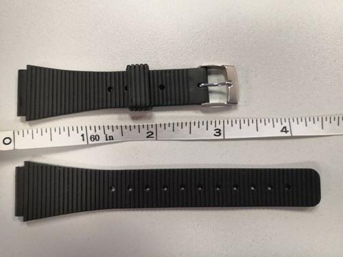 Rubber unbranded men women leather watch strap Code 134S 18mm New old stock NOS - Picture 8 of 8