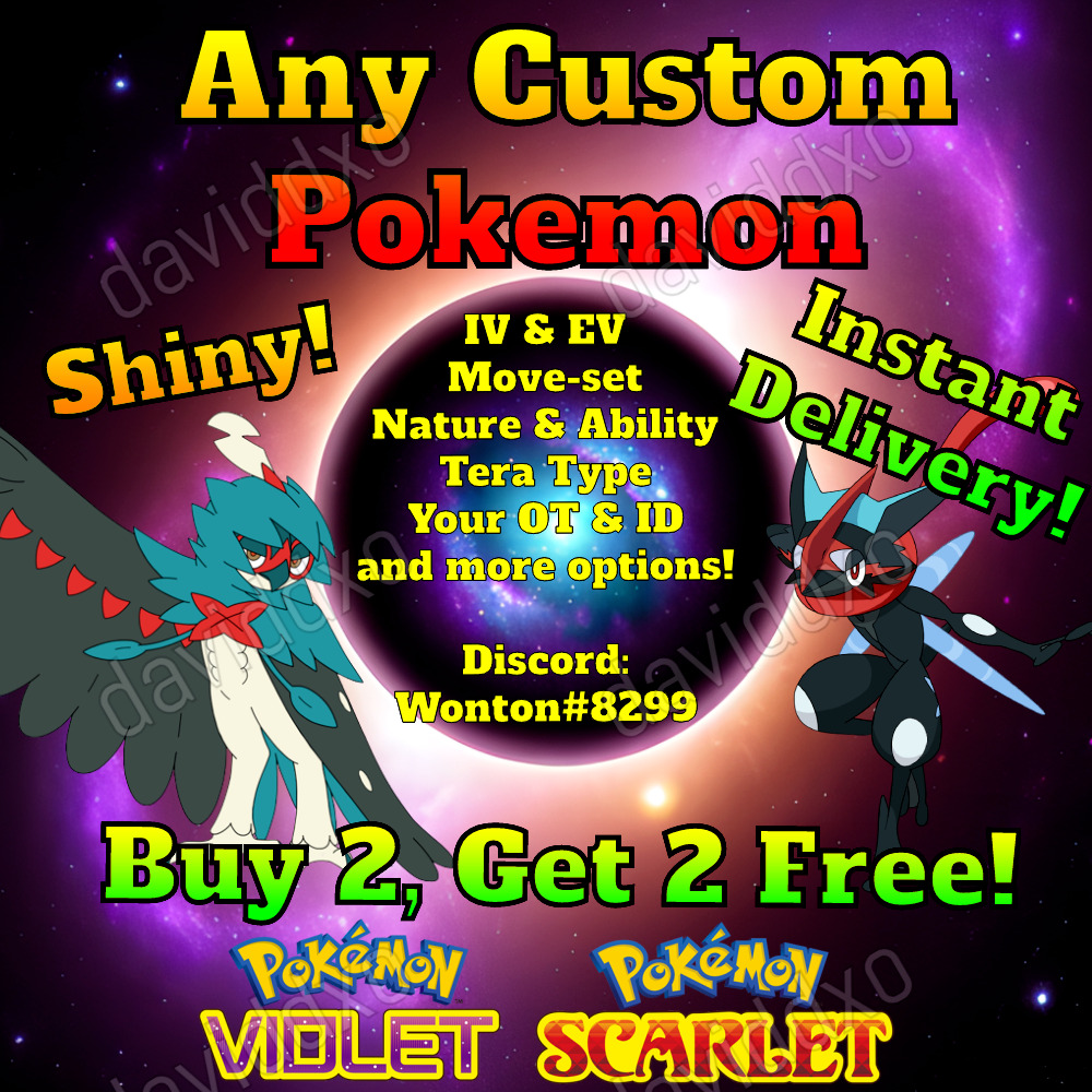 Pokemon Scarlet and Violet 🌟 BUY 2 GET 2 FREE SHINY/NON SHINY POKEMON 6IV