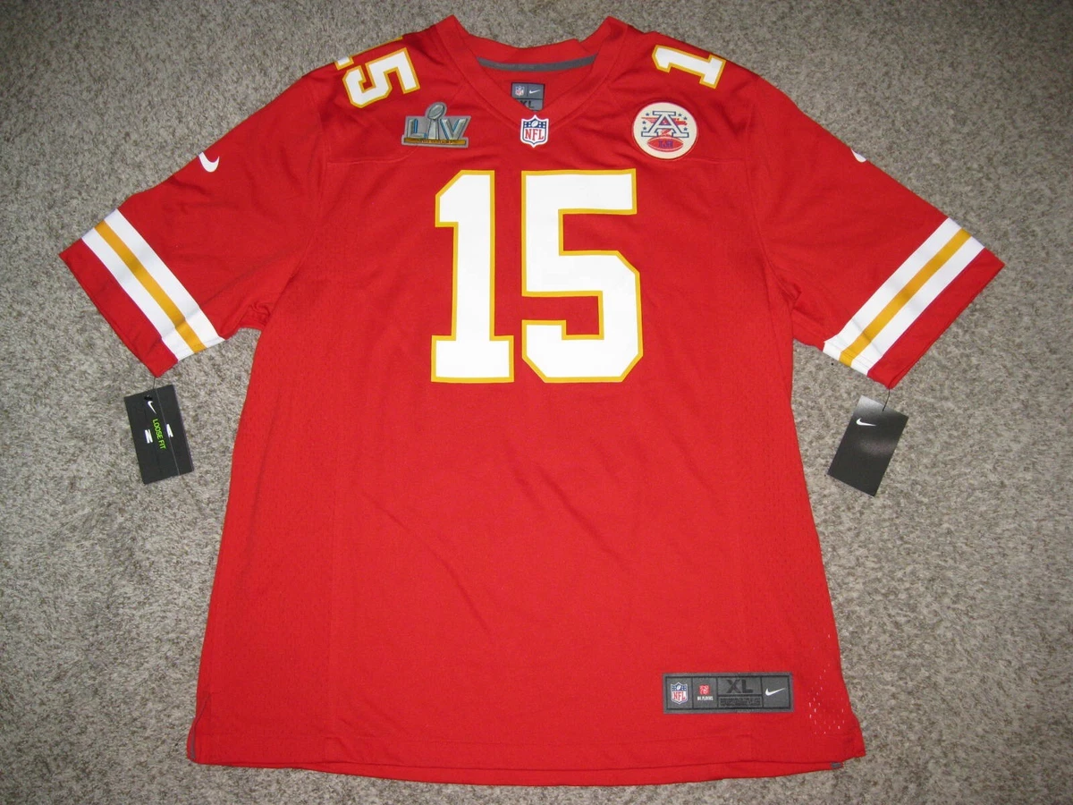 Patrick Mahomes Kansas City Chiefs Mens Red Super Bowl LV Nike Game Jersey