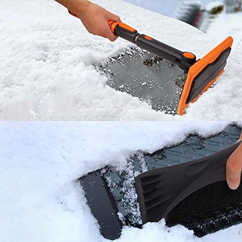 DDSNTY 36.2" Extendable Foam Snow Brush and Ice Scraper Car Snow Broom