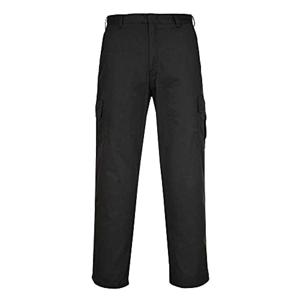 (TG. 42) Portwest C701BKT42 Pantaloni Combat, Nero, 42 - NUOVO