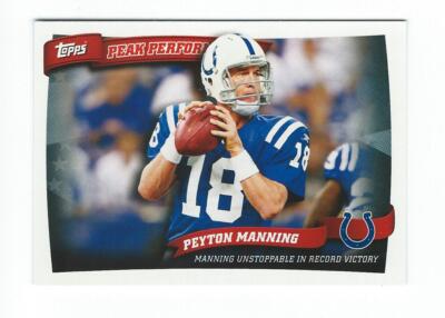 2010 Topps Peak Performance #PP6 Peyton Manning Colts