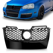 Badgeless Hex Mesh Grille Glossy Black For 2006-2009 Vw Mk5 Jettagligti Badgeless Hex Mesh Grille Glossy Black For 2006-2009 Vw Mk5 Jettagligti