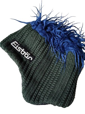 Eisbar| Winter Ski Snow Furry Hat Size 55 Green Beanie Hair Fleece